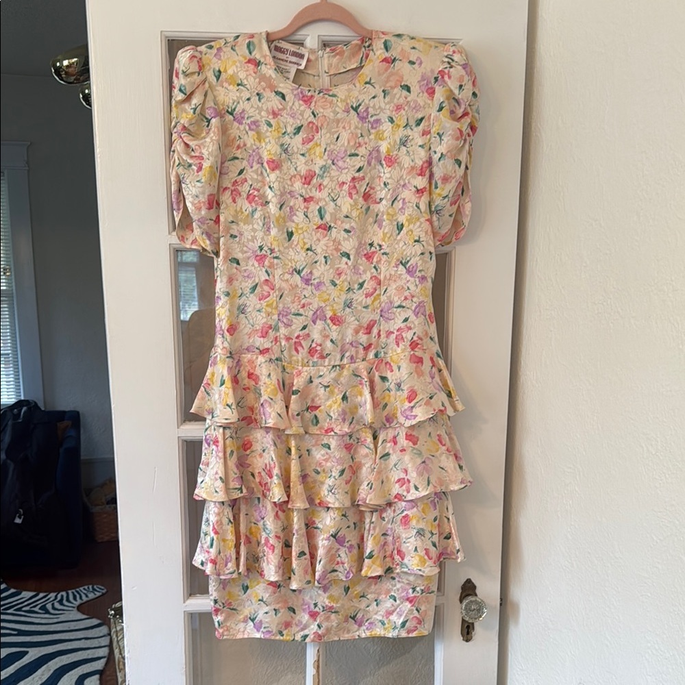Vintage Maggy London by Jeannene Booher silk floral dress